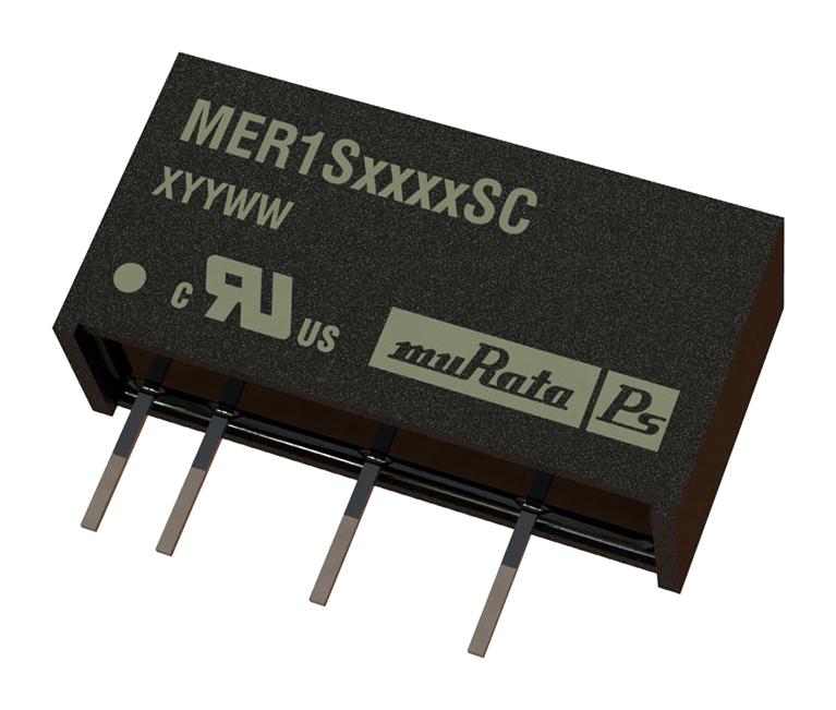 MURATA POWER SOLUTIONS MER1S0515SC Isolated Through Hole DC/DC Converter,  ITE, 1:1, 1 W, 1 Output, 15 V, 67 mA