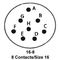 ITT CANNON KPSE01F16-8PW